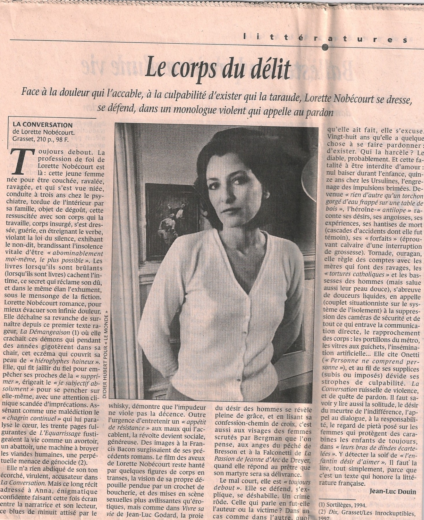 Le Monde, 6 mars 1998