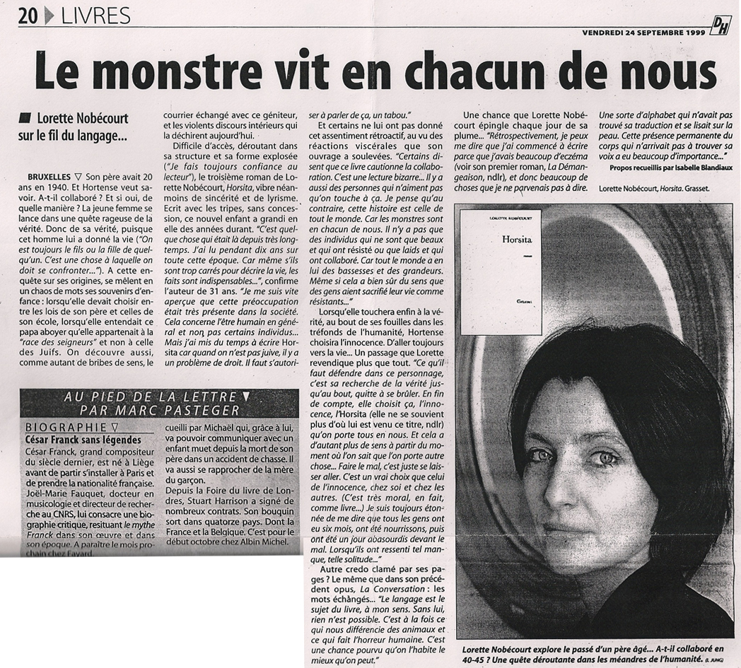 Derni&egrave;re Heure, Belgique, 24 sept 1999