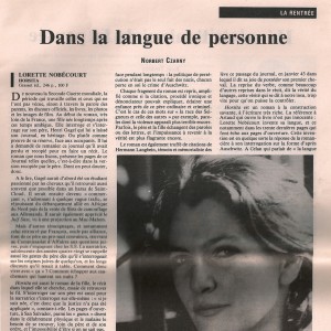 La Quizaine Litt&eacute;raire, 1er sept 1999