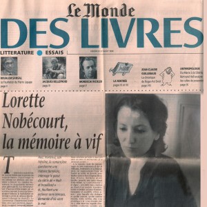 Le Monde, 27 ao&ucirc;t 1999