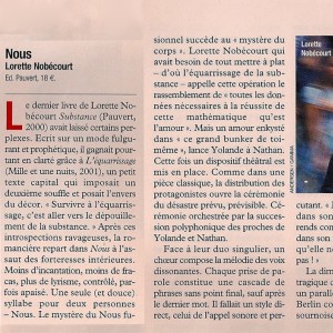 Le Magazine Litt&eacute;raire, automne 2002