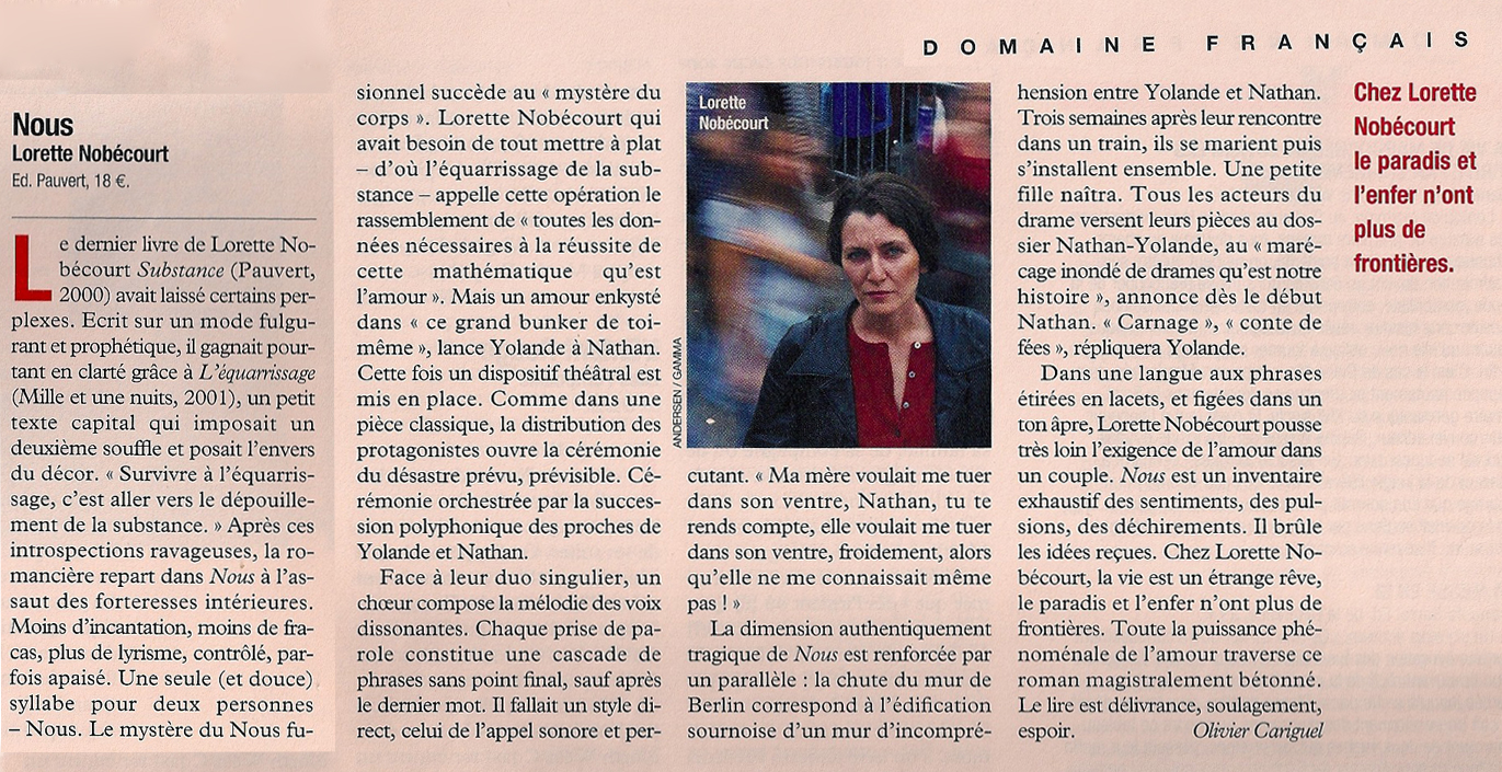 Le Magazine Litt&eacute;raire, automne 2002