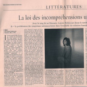 Le Monde, 30 ao&ucirc;t 2002