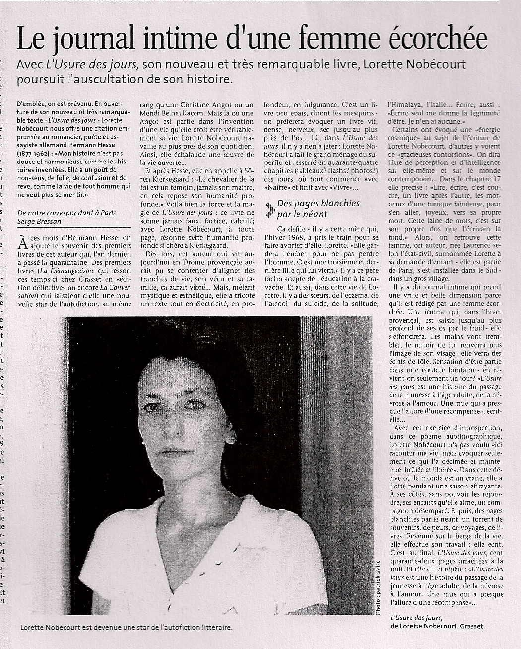 Le Quotidien Suisse, 18 f&eacute;v 2009