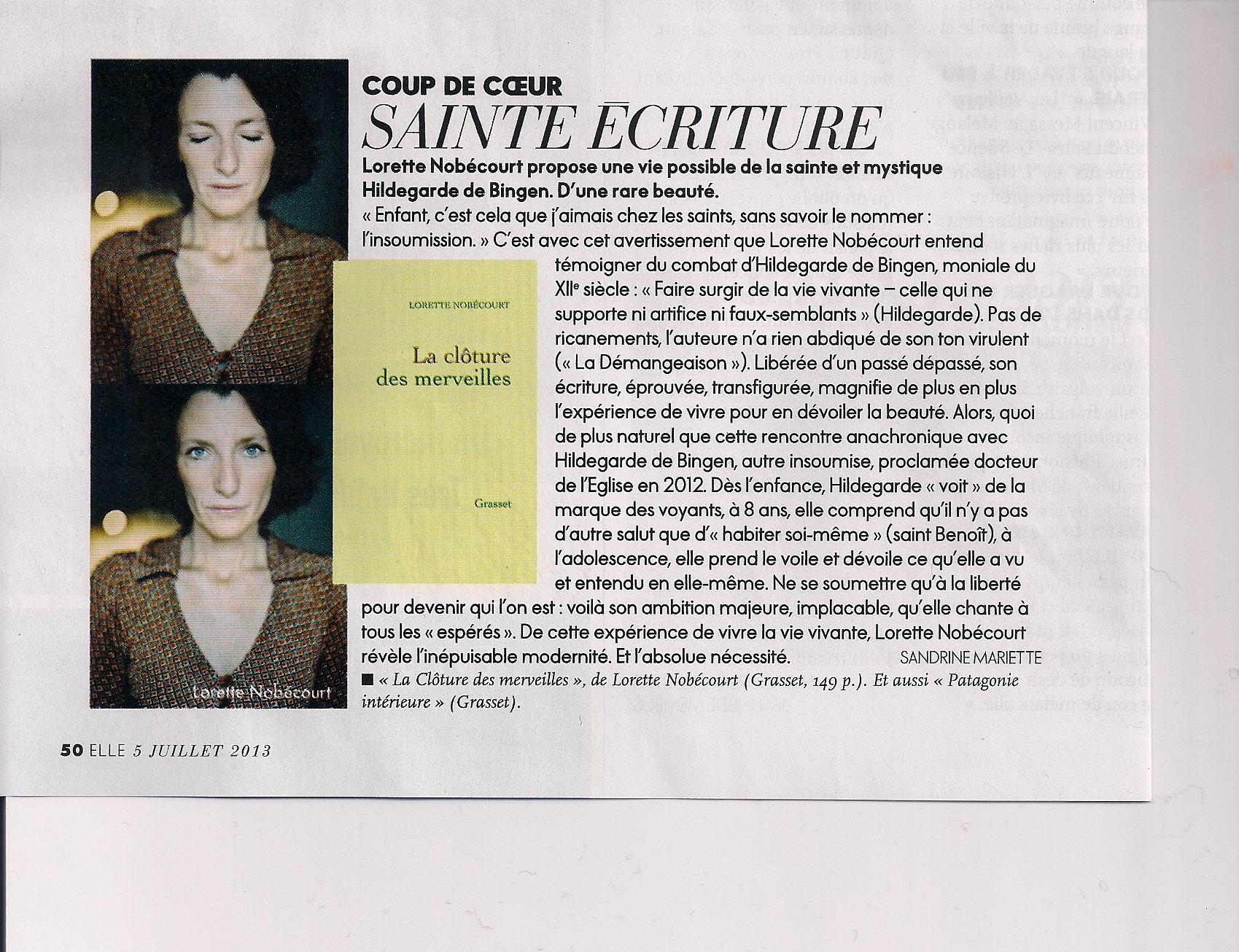 Elle, juillet 2013