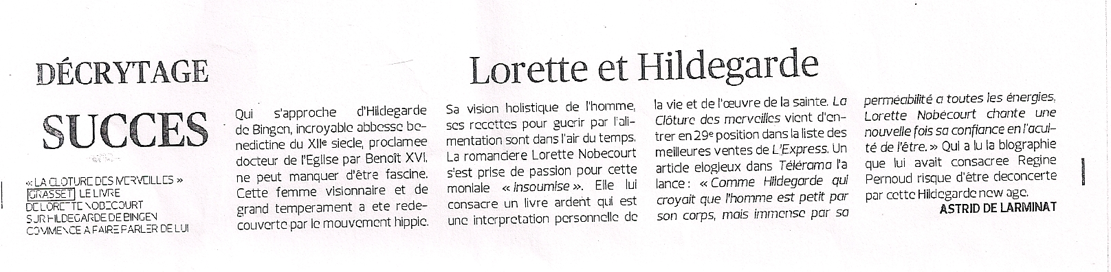 Le Figaro Litt&eacute;raire, 6 juin 2013