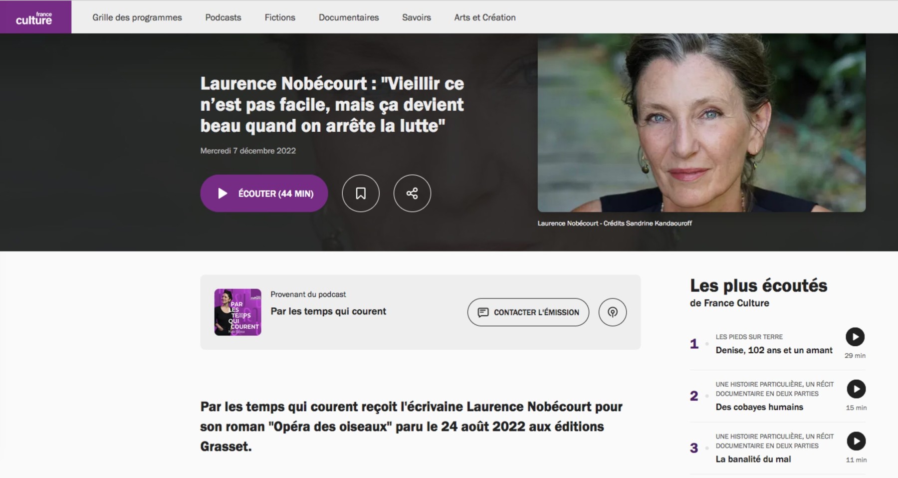 France Culure, d&eacute;c 2023